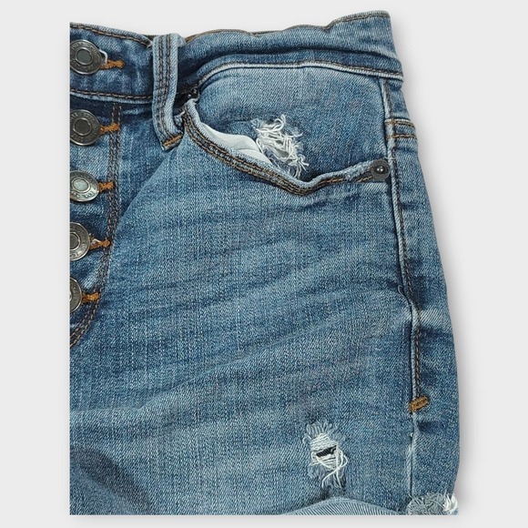 Women's MUDD High Rise Midi Shorts Size 0 Flex Stretch - Picture 3 of 7